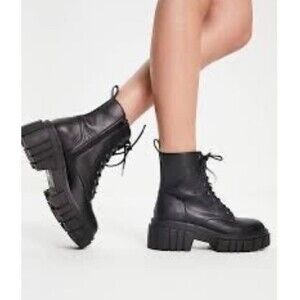 Womens Madden Girl Philly Platform Combat Boot - Black - 5